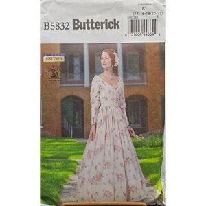 UNCUT Butterick B5832 Misses Historical Costume Dress Pattern Sizes 14-22 Advanc